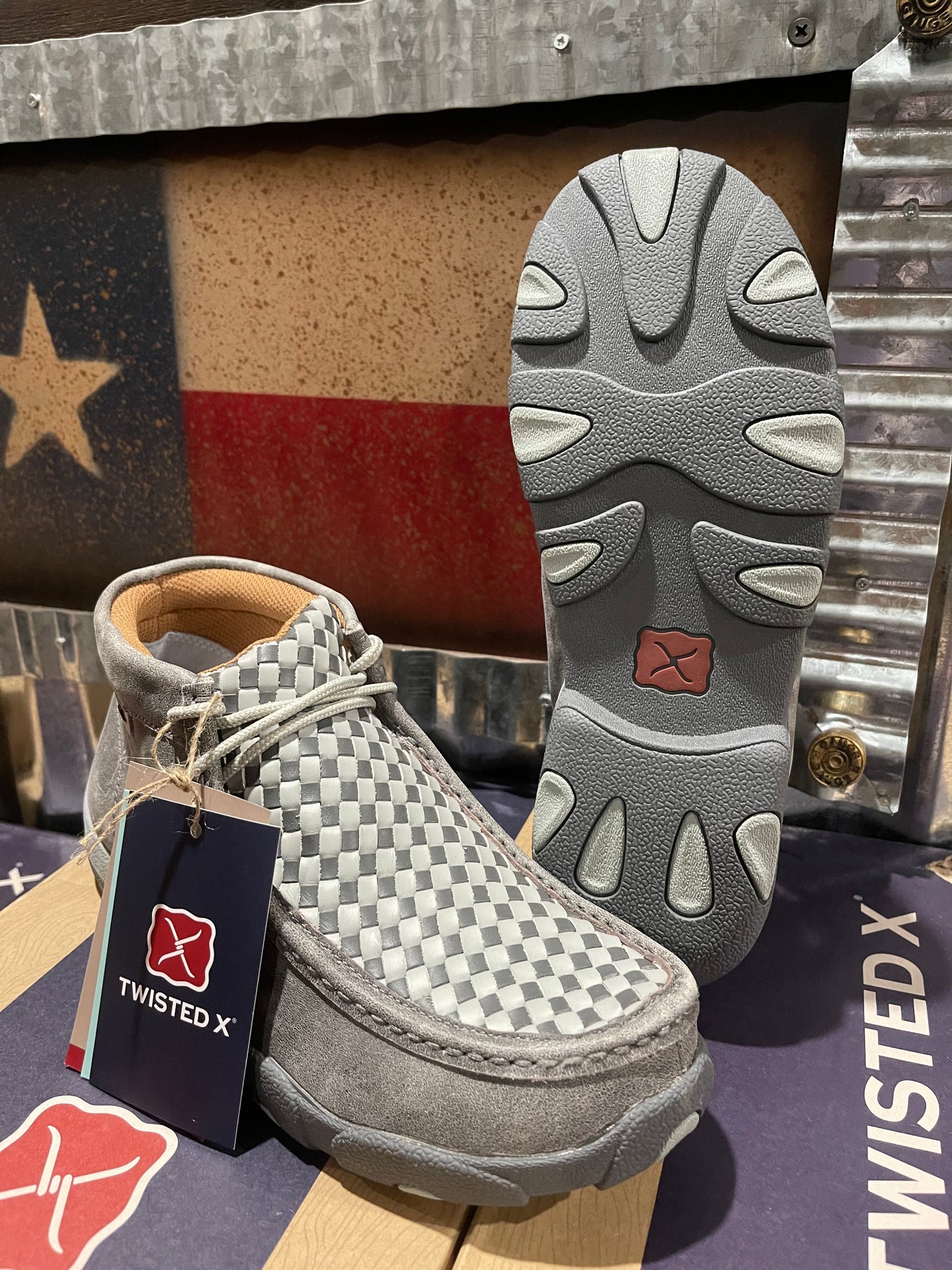 Grey Twisted X Shoes