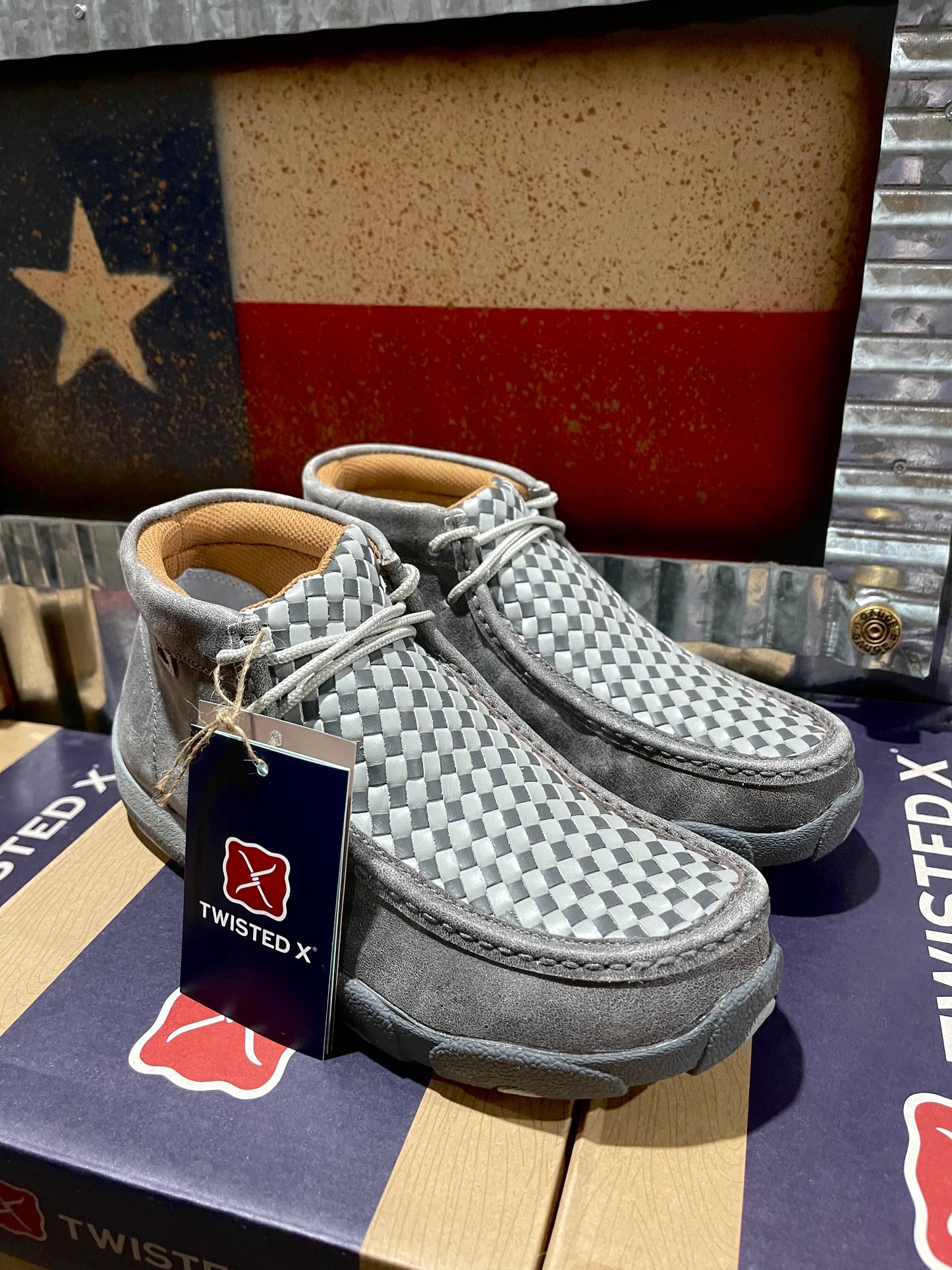 Grey Twisted X Shoes